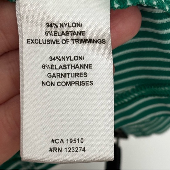 Lolë Women’s Large Green Striped Full Zip Jacket UPF 50+ Wicking Stretch - Picture 15 of 16